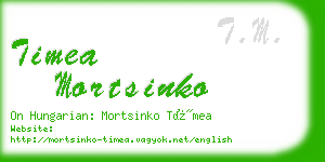 timea mortsinko business card